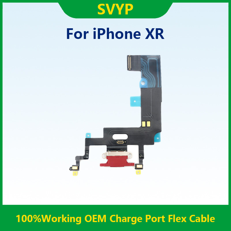 1pcs USB Charging Charger Port Flex Cable For iPhone XR Dock Charger Connector With Microphone Flex