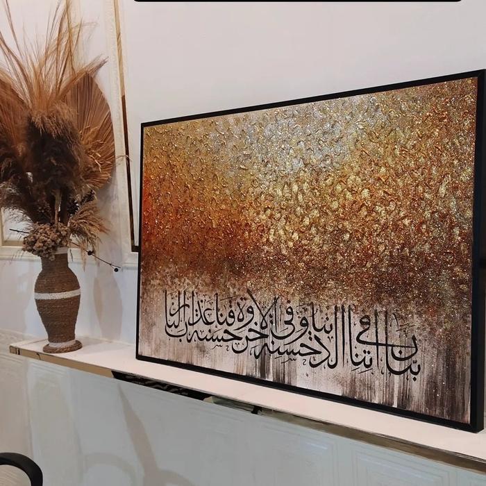 lukisan tangan kaligrafi lukisan canvas dekorasi ruang