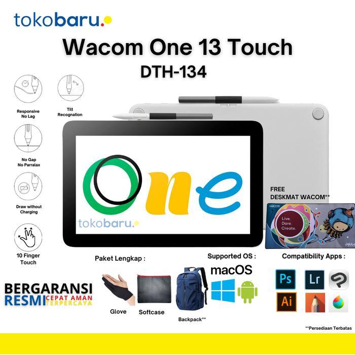 Wacom One Pen/Touch Display 13", USB-C DTH-134WOC - Wacom Only