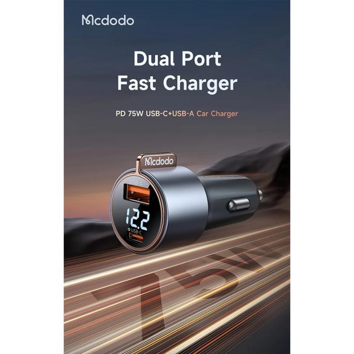 Mcdodo Car Charger Mobil Samsung Pd Type C Fast Charging 25W 45W 75W