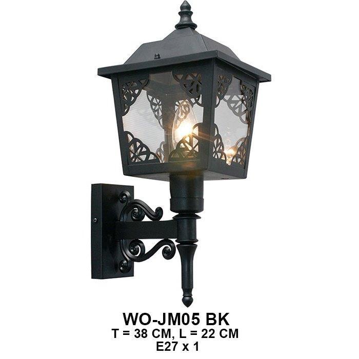 Lumina - Lampu Dinding Outdoor Hitam Klasik Elegan Wall Lamp Taman & Teras Desain Classic Klasik -