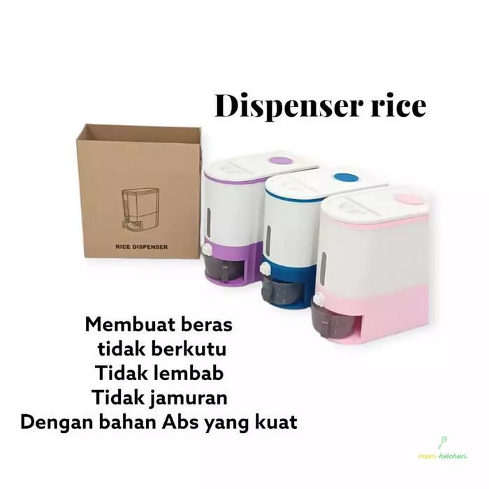 DISPENSER RICE 10 L/PENYIMPANAN BERAS/PENYIMPANAN MAKANAN / TEMPAT BERAS 10L/TEMPAT BERAS ESTETIK