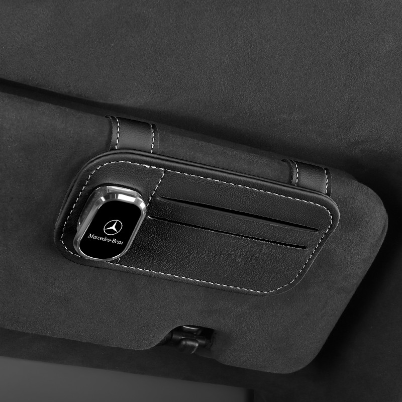 Car Sun Visor Glasses Holder Creative Sunshade Sunglasses Clip For Mercedes-Benz W210 W211 W212 W221