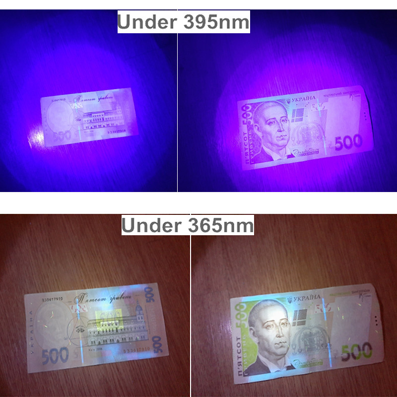 Mini Pocket 365nm LED UV Torch 395nm Black Light Ultraviolet Penlight Portable Money Detect UV Torch