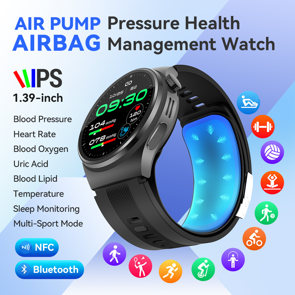 NOYAFA New SmartWatch Accurate Blood Pressure Measurement Watches Blood Lipid ECG Smart Watch NFC