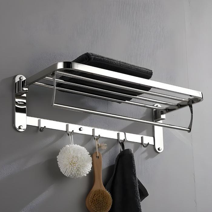 GANTUNGAN Rak Handuk Dinding Kamar Mandi Stainless FLUSSO Rak Handuk Kamar Mandi Gantungan Handuk