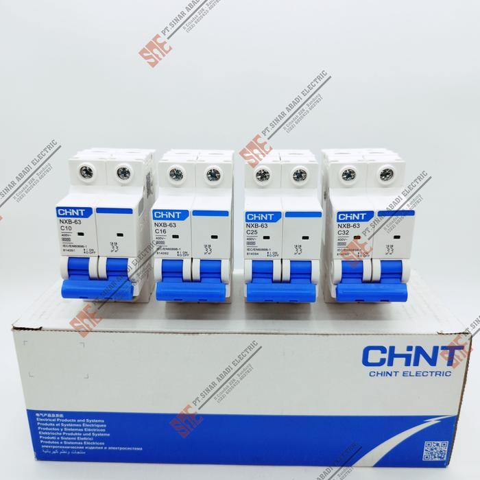 Terlaris Mcb Chint 2P Phase 10A 16A 20A 25A 32A 40A Nxb-63