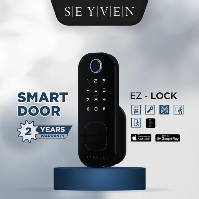 SEYVEN Smart Door Lock Kunci Pintu Digital Watersplash Door Lock With App Smart Lock Door Pintu