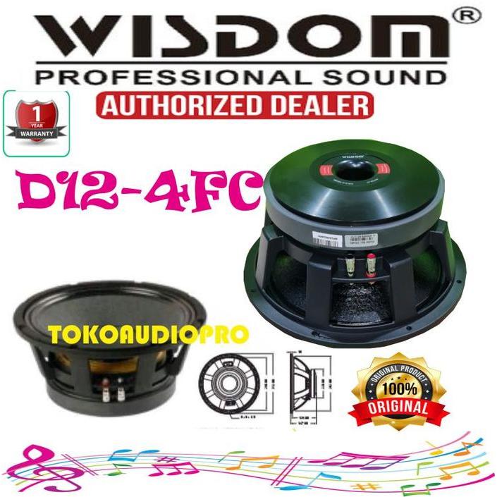 Wisdom D12-4Fc 12Inch Speaker Component Original Terbaik