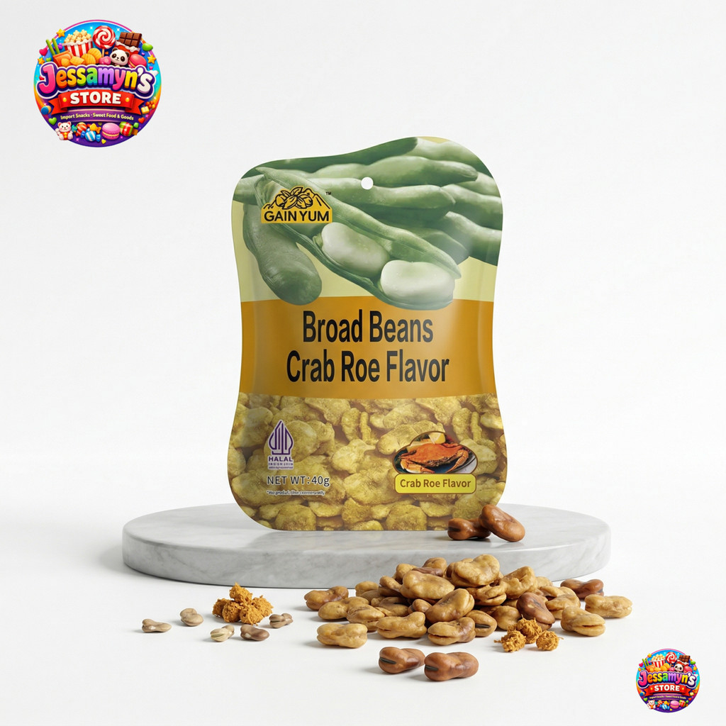 Gainyum Broad Beans Crab Roe Flavor 40gr (100% ORIGINAL IMPORTED - CN)
