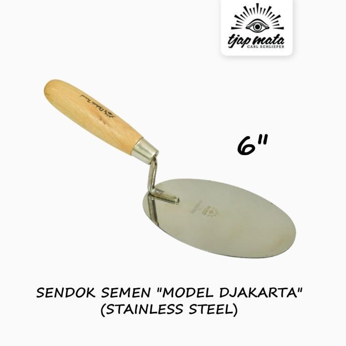 Tjap Mata / Cap Mata Sendok / Cetok Semen Djakarta 6" - Stainless Steel