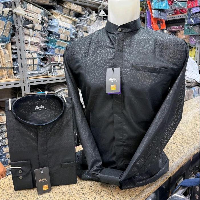 Baju Koko Dewasa Harley Warna Hitam
