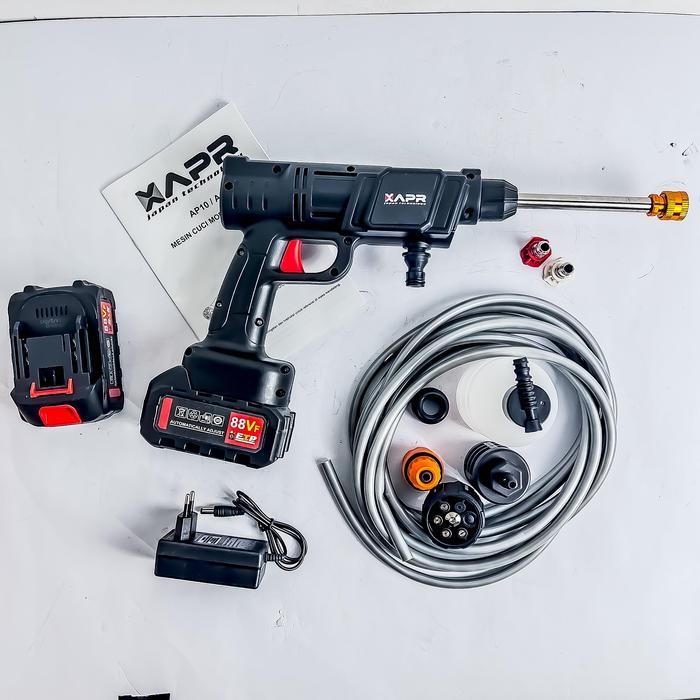 "New" Mesin cuci motor mobil APR JAPAN A10 2BATERAI JET CLEANER cordless