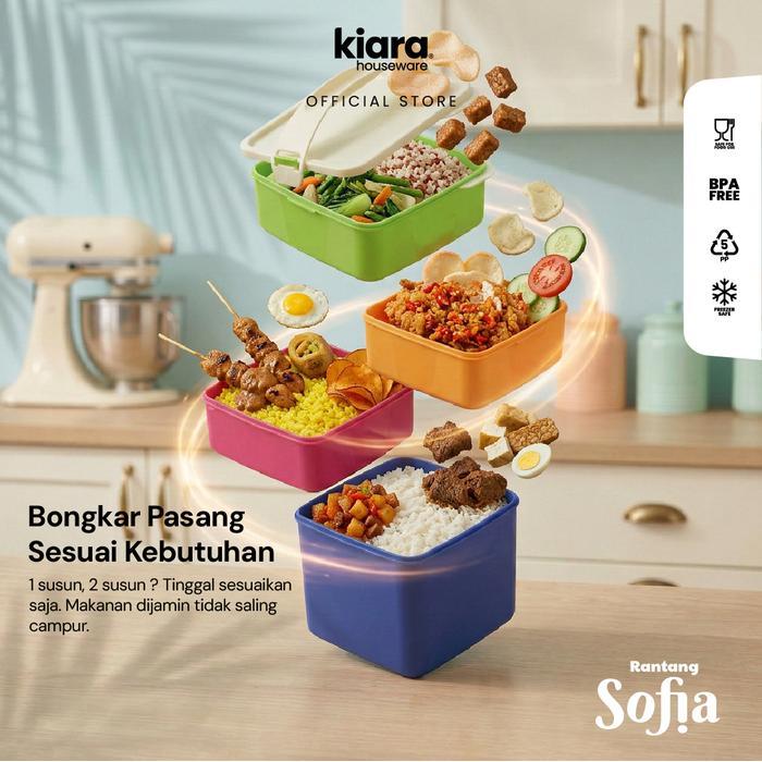 Rantang Plastik Susun 2 Locking system Ukuran Jumbo Rantang Bekal