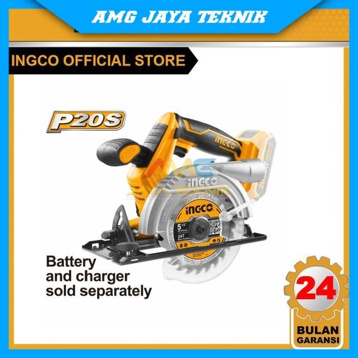 Mesin Circular Saw (6") Mini Cordless 20V With Blade INGCO CSLI1401