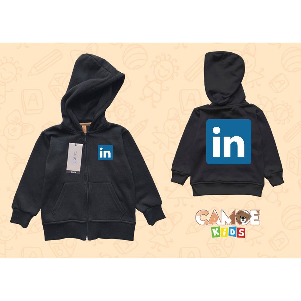 Jaket Hoodie Zipper Anak KIDS Linkedin Icon 2 logo