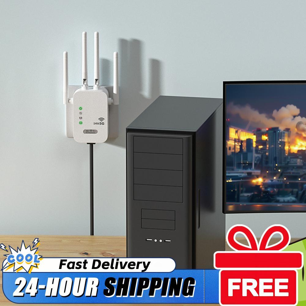 1200Mbps Wi-Fi Signal Booster with WAN/LAN Port Dual-Band 2.4GHz/5GHz WiFi Signal Amplifier 4