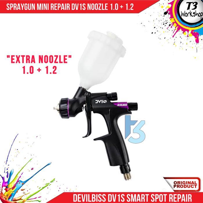 Promo Devilbiss Dv1S Smart Repair Spot Repair Gun Noozle 1.0 + 1.2 Berkualitas