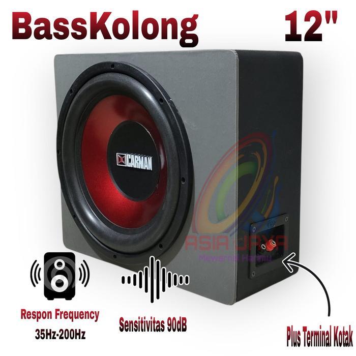 Paket Combo Subwoofer Kolong Pasif Speaker Carman CM1278 12 Inch