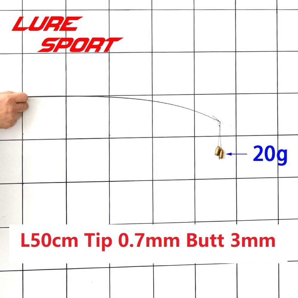 LureSport 4pcs 50cm Solid carbon rod Tip blank no paint Rod building components Fishing Pole Repair 