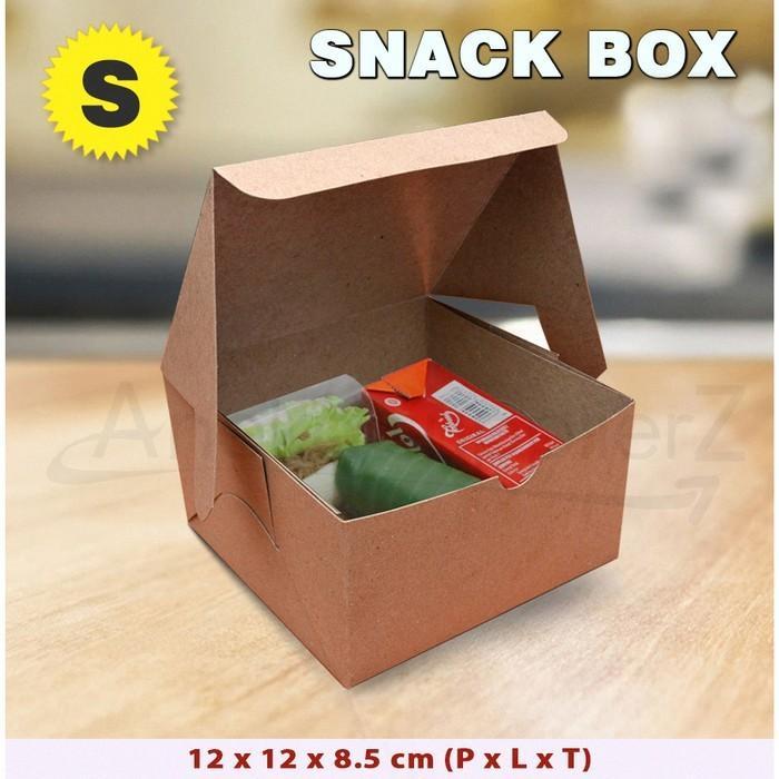 Kotak Box Kue Bolu KRAFT COKLAT - Snack Box S