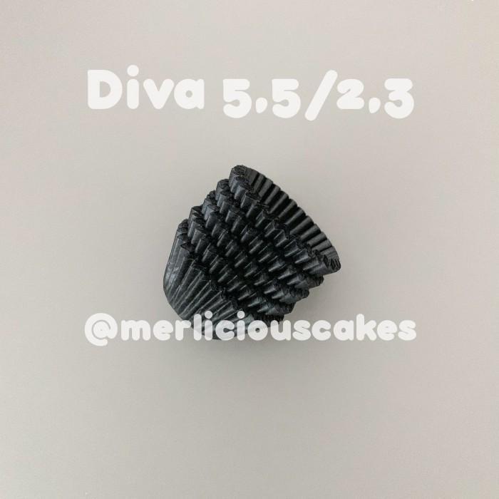 Diva Nastar Cases Hitam 55/23 Paper Cup 100 Pcs
