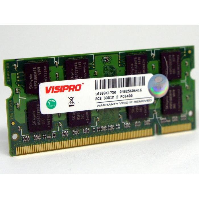 Memory / RAM 2GB DDR2 PC6400 VISIPRO SODIMM / LAPTOP