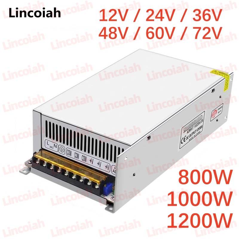 FLASH SALE    800W/1000W/1200W Switching Power Supply DC 12V 24V 36V 48V 60V 72V Adjustable Voltage 