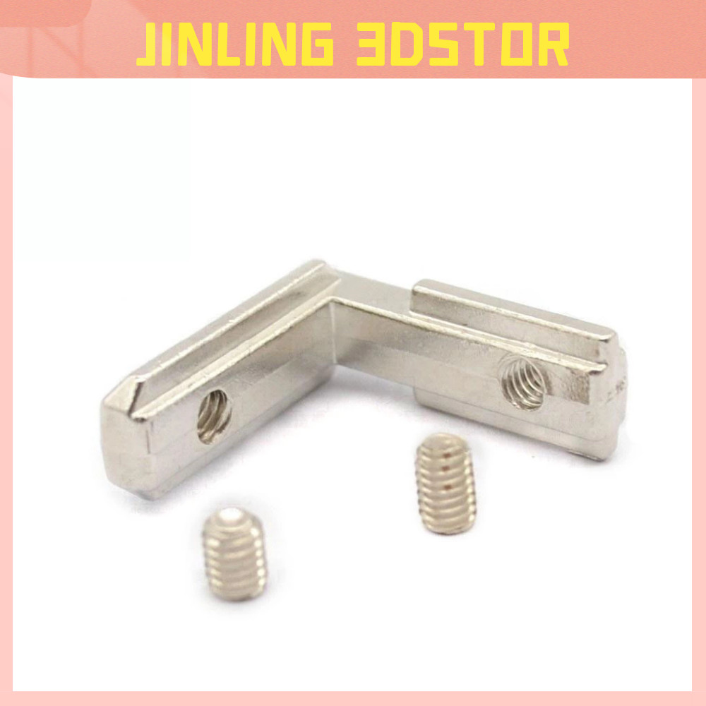 STOK TERBATAS  20 Pcs T-Slot L-Bentuk 2020 Aluminium Profil Sudut Internal Joint Bracket Konektor un