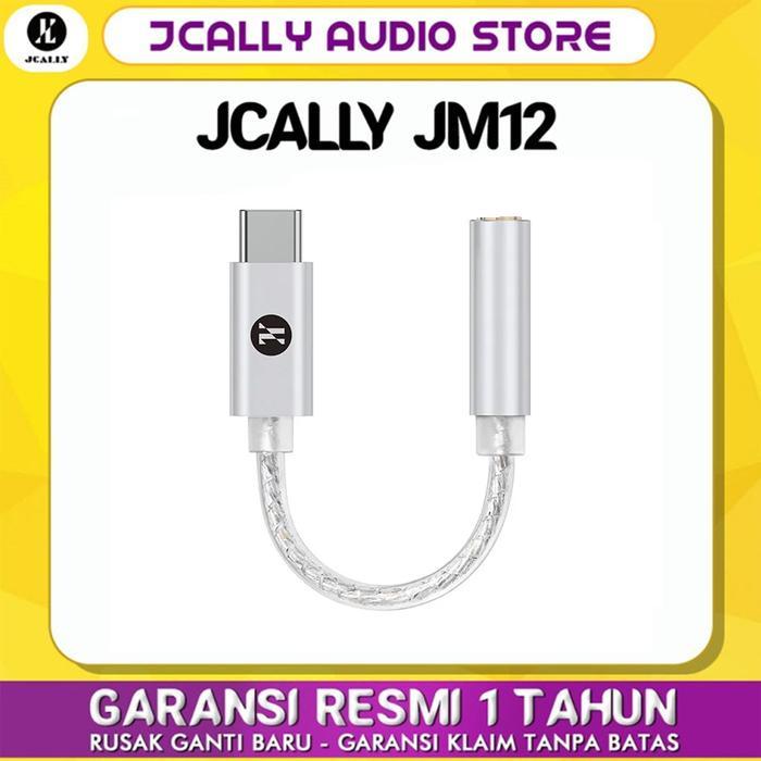 JCALLY JM12 DAC KTO2H20 Chip DAC Type C to 3.5mm Adapter Silver Plated Cable