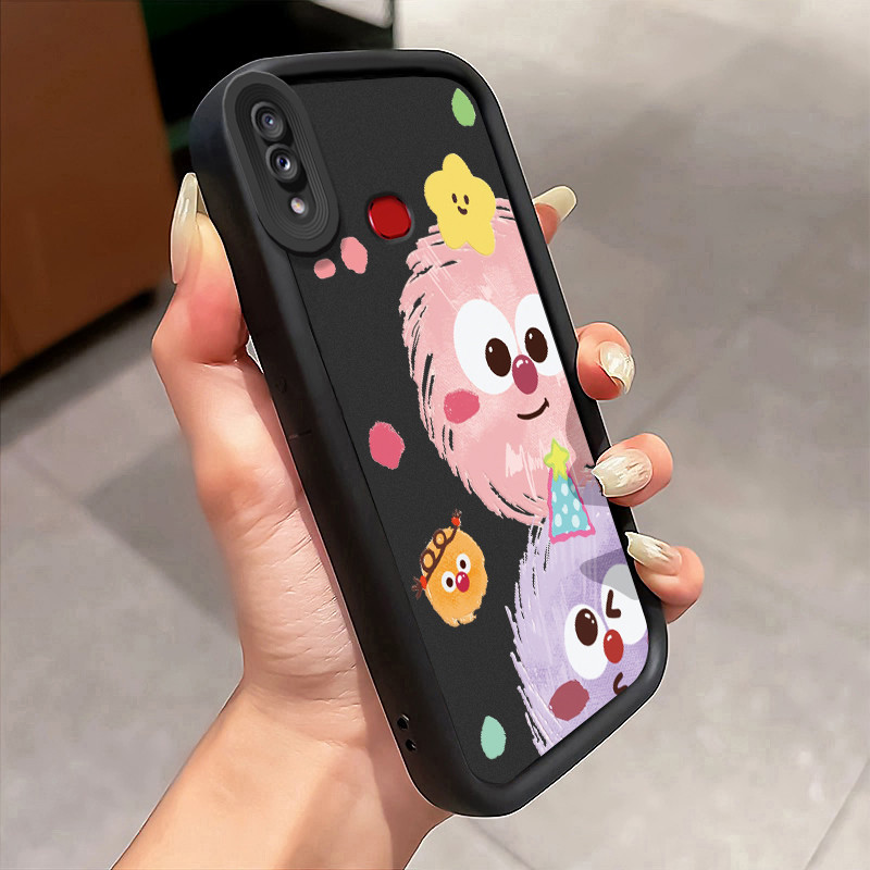 Casing Hp untuk Samsung Galaxy A10s M01s Case Monster bola bulu yang lucu Kasing mall inline Cesing 