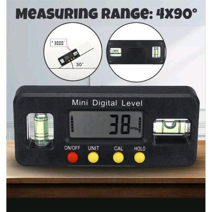 Mini Digital Level Alat Ukur Sudut Kemiringan Busur Derajat Waterpass