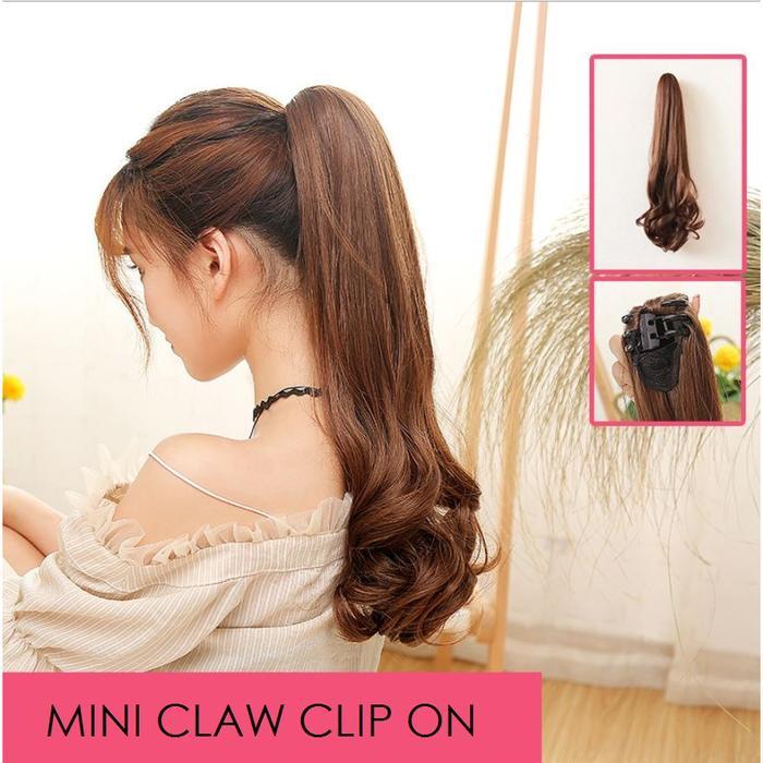 RSW HAIR CLIP PONI PONY TAIL PONITAIL KOREA CURLY 18 JEPIT CLIP ON