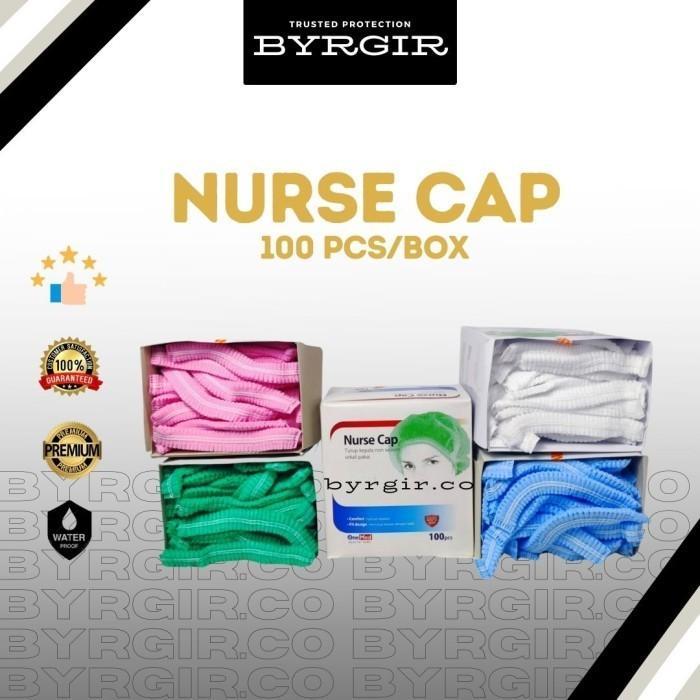 Disposable Hair Net Disposal Topi Penutup Pelindung Kepala Head Mob Surgical Shower Doctor Nurse Cap