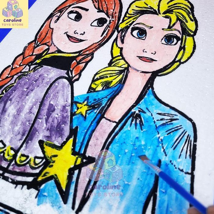 Paket Lukis Anak Sterofom Ukuran Besar 33x50 Paket Lengkap Lukis Anak