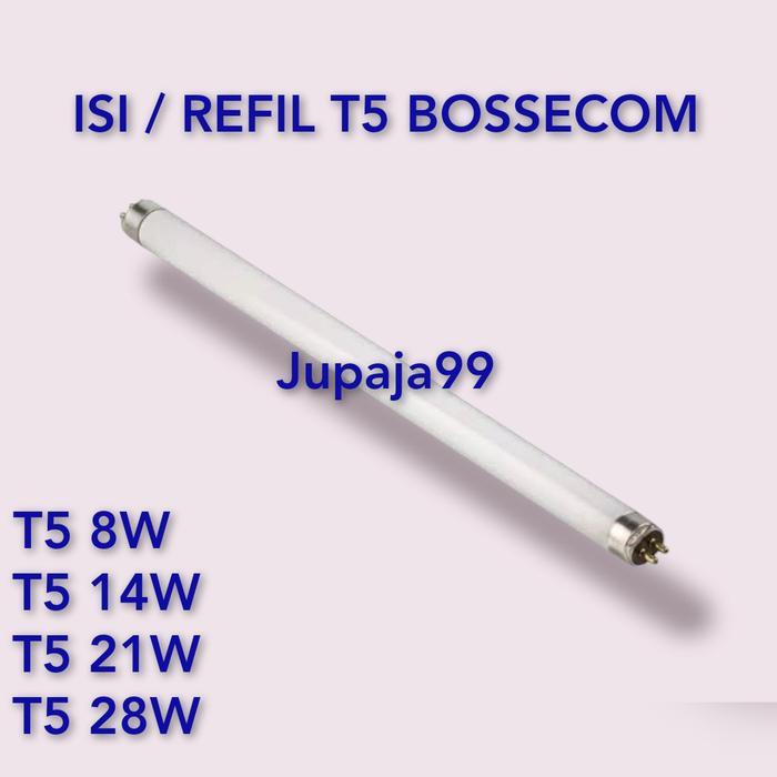 REFIL LAMPU T5 8W/14W/21W/28W BOSSECOM PUTIH KUNING
