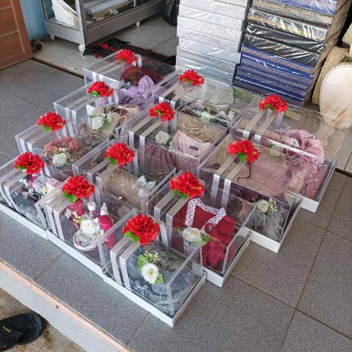 Box hantaran Mika Satuan Double Pita