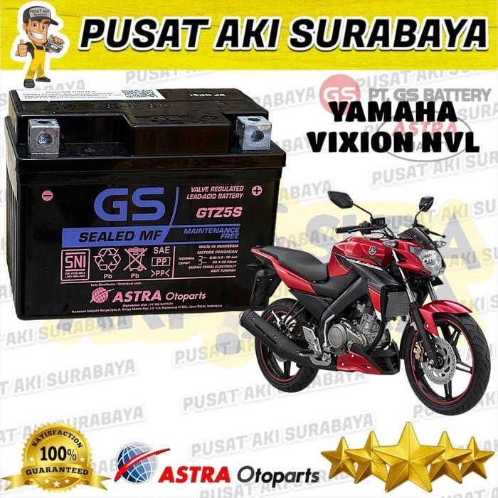 Aki Kering Ori Gs Astra Gtz5S Accu Motor Yamaha Vixion Nvl Byson