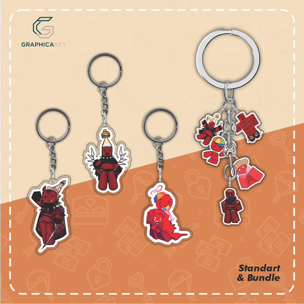 Gantungan Kunci Akrilik ROBLOX FORSAKEN - team c00lkidd  Ganci Acrylic Keychain Elegan untuk Koleksi