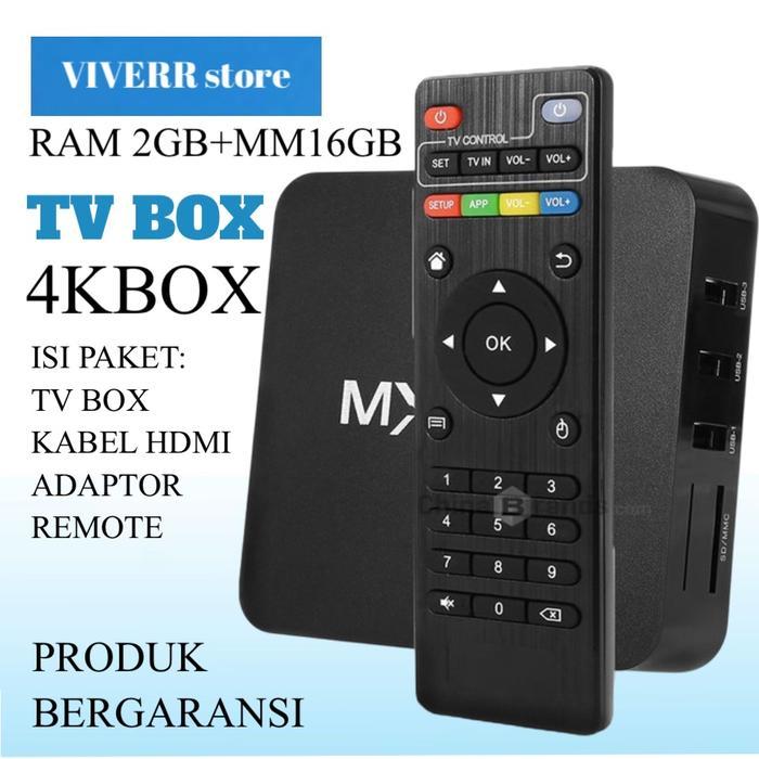 N3W VIVERR store Android TV Box MXQ Pro 4K HD 2GB/16GB androit 13.1 Wireless Garansi 1 Bulan CPU