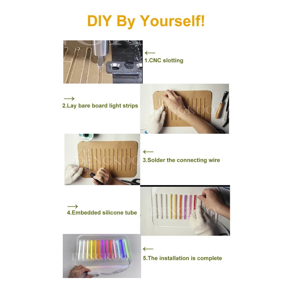 DC12V S Shape LED Strip 6mm Width Bendable 2835SMD 120LED/m Flexible Foldable String Light DIY Neon