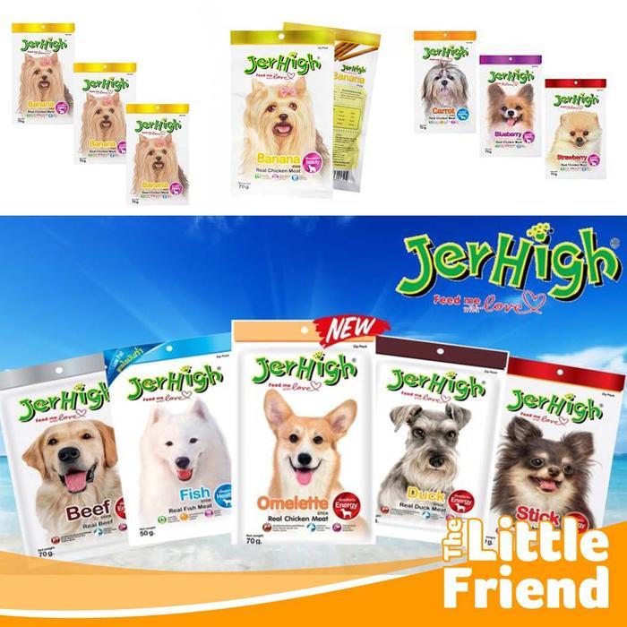 Jerhigh 70 Gram Cemilan / Snack Anjing Chicken Meat Harga Grosir Termurah Varian Rasa Grosir Pasti