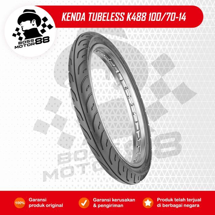 Kenda Ban Tubeless Tubles Motif K488 100/70-14 Untuk Ban Motor PCX Lexi Xride Mio Soul GT Original