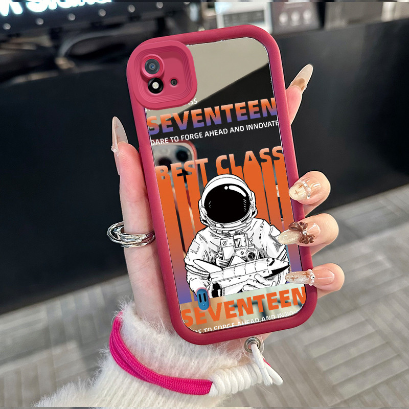 Casing Hp untuk Realme C20 C20A C11 2021 C11 2020 Case Casing astronot pola Silikon Softcase Kasing 