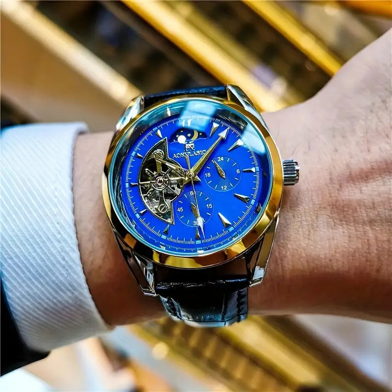 [Cool Men's Automatic Mechanical Watch] Men's Automatic Mechanical Watch, Men's Watch Hemispherical