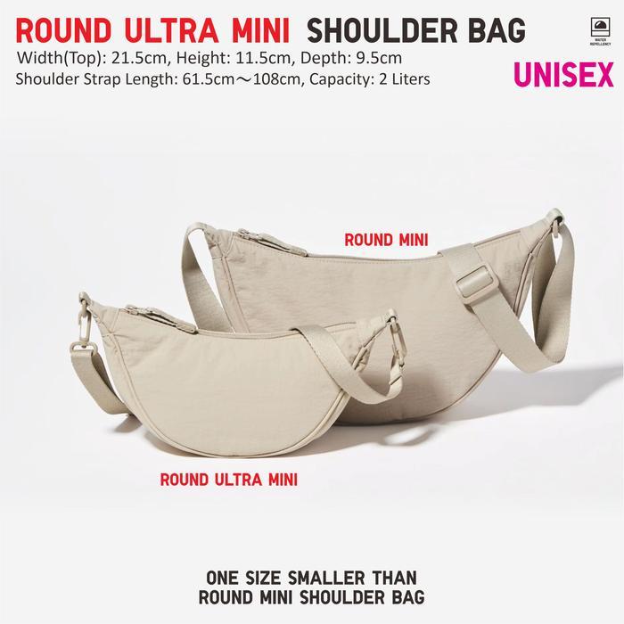 Tas Minimalis Wanita Tas Slempang Original Uniqlo Round Mini Shoulder Bag Tas Bahu Bulat Selempang