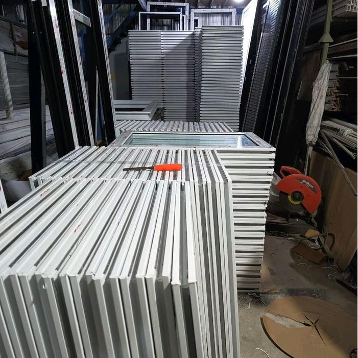 Jendela Sliding 3 In 1-Upvc Rubicone Super Premium-Jsk 01-2 Daun Kaca 5Mm +1 Daun Kawat Nyamuk-Putih