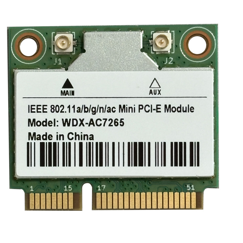 network card wifi adapter AC7265 Dual Band mini PC-E WIFI CARD7265AC 802.11ac 2x2 WiFi + Bluetooth