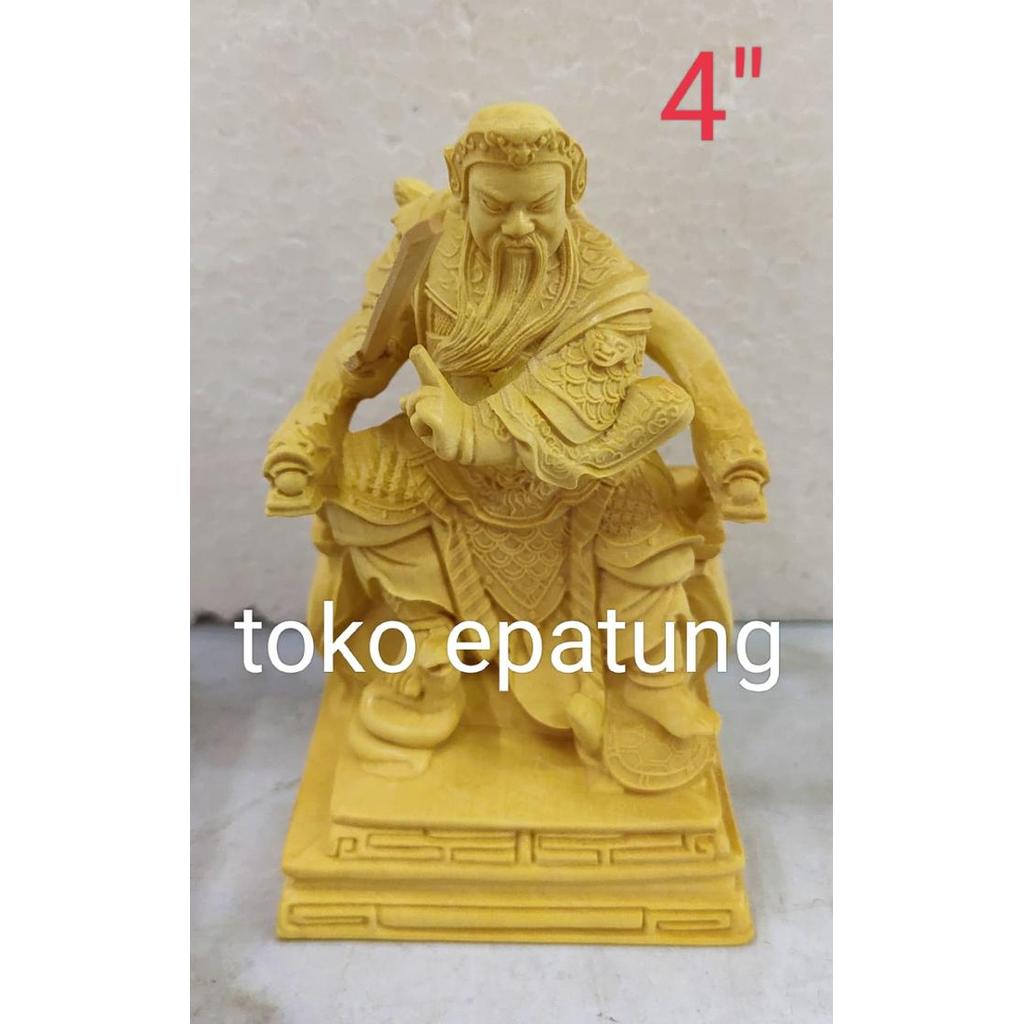 patung hian tian shang ti / siong tek kong / xian tian - 4 inch - kayu