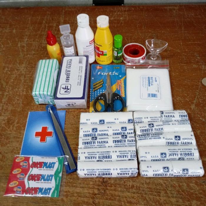 DISKON P3K/ PAKET P3K DINDING MURAH/ KOTAK STORAGE BMA 18 + ISI LENGKAP/ UKS